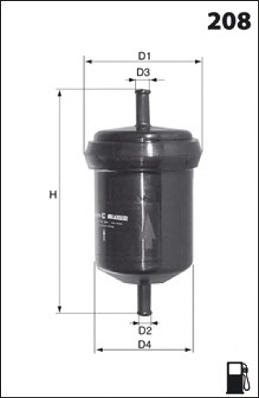 ELE6043 MECAFILTER Фильтр топливный