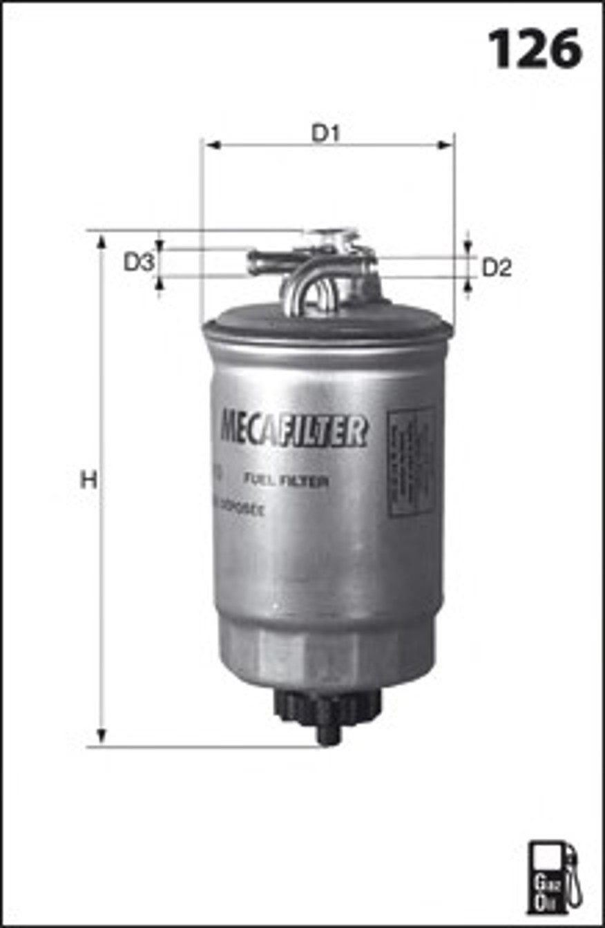 Фильтр топливный MECAFILTER ELG5256