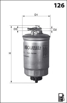 Топливный фильтр MECAFILTER ELG5312