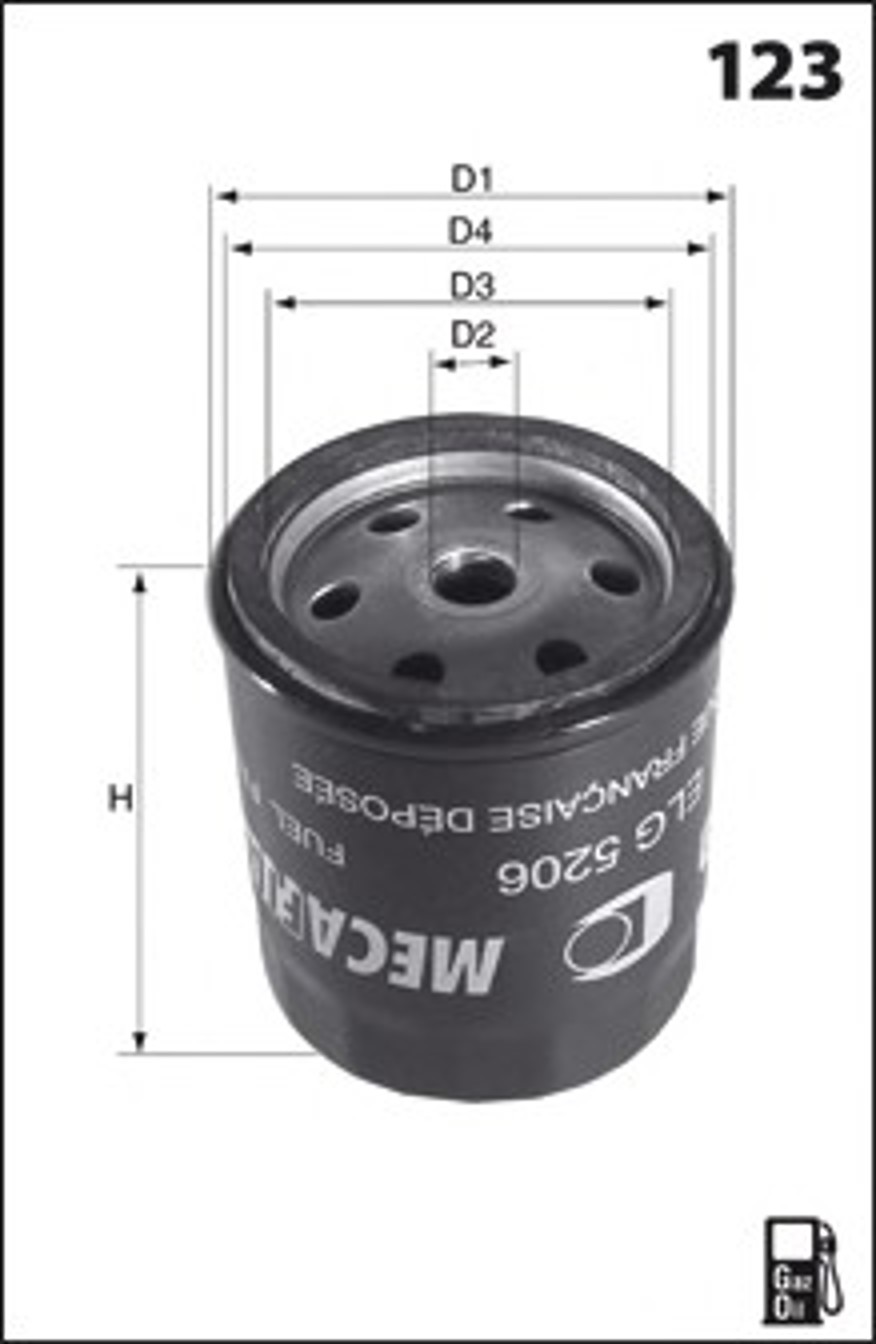 Фильтр топливный MECAFILTER ELG5506