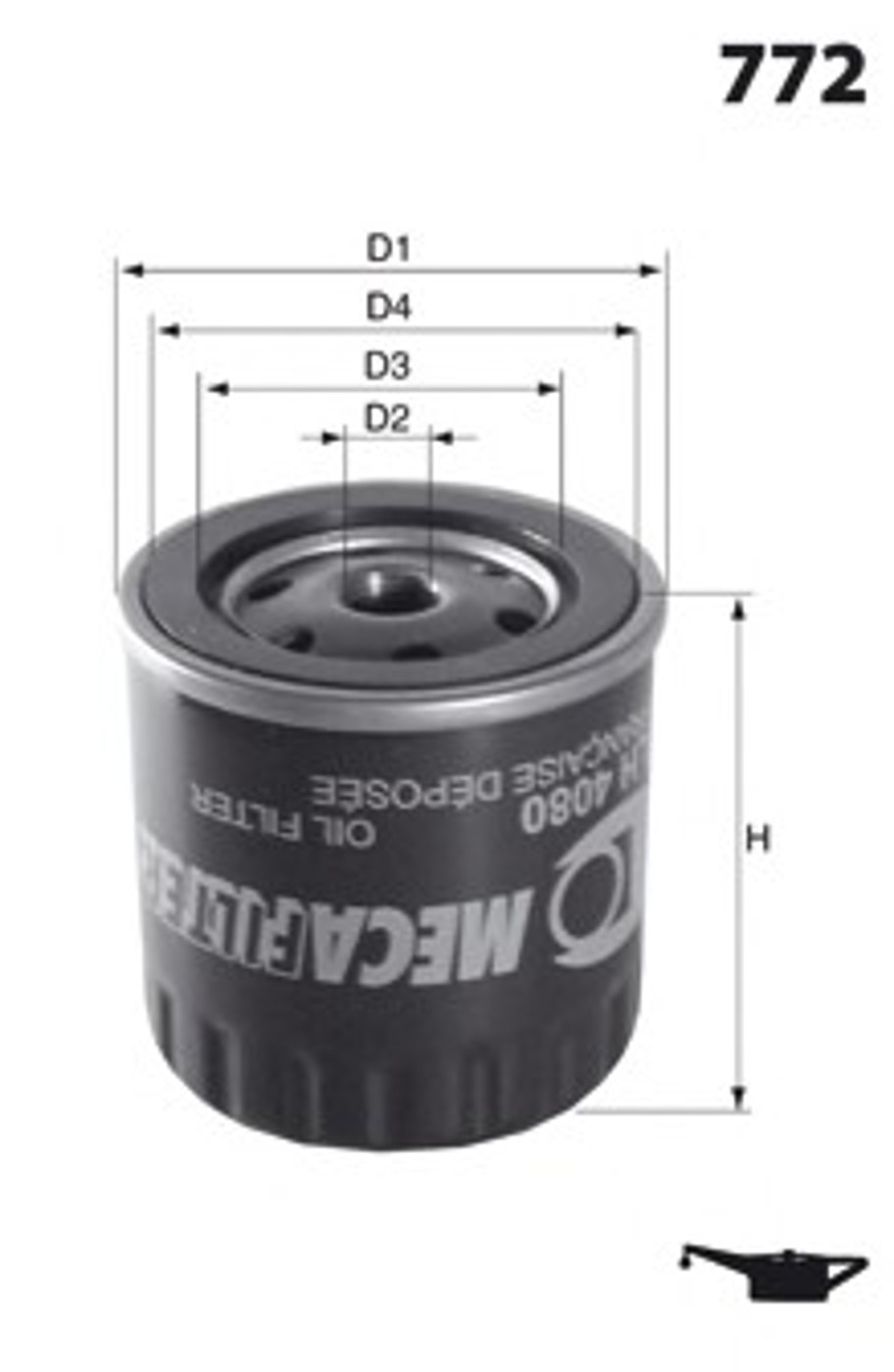 Фильтр масляный MECAFILTER ELH4101