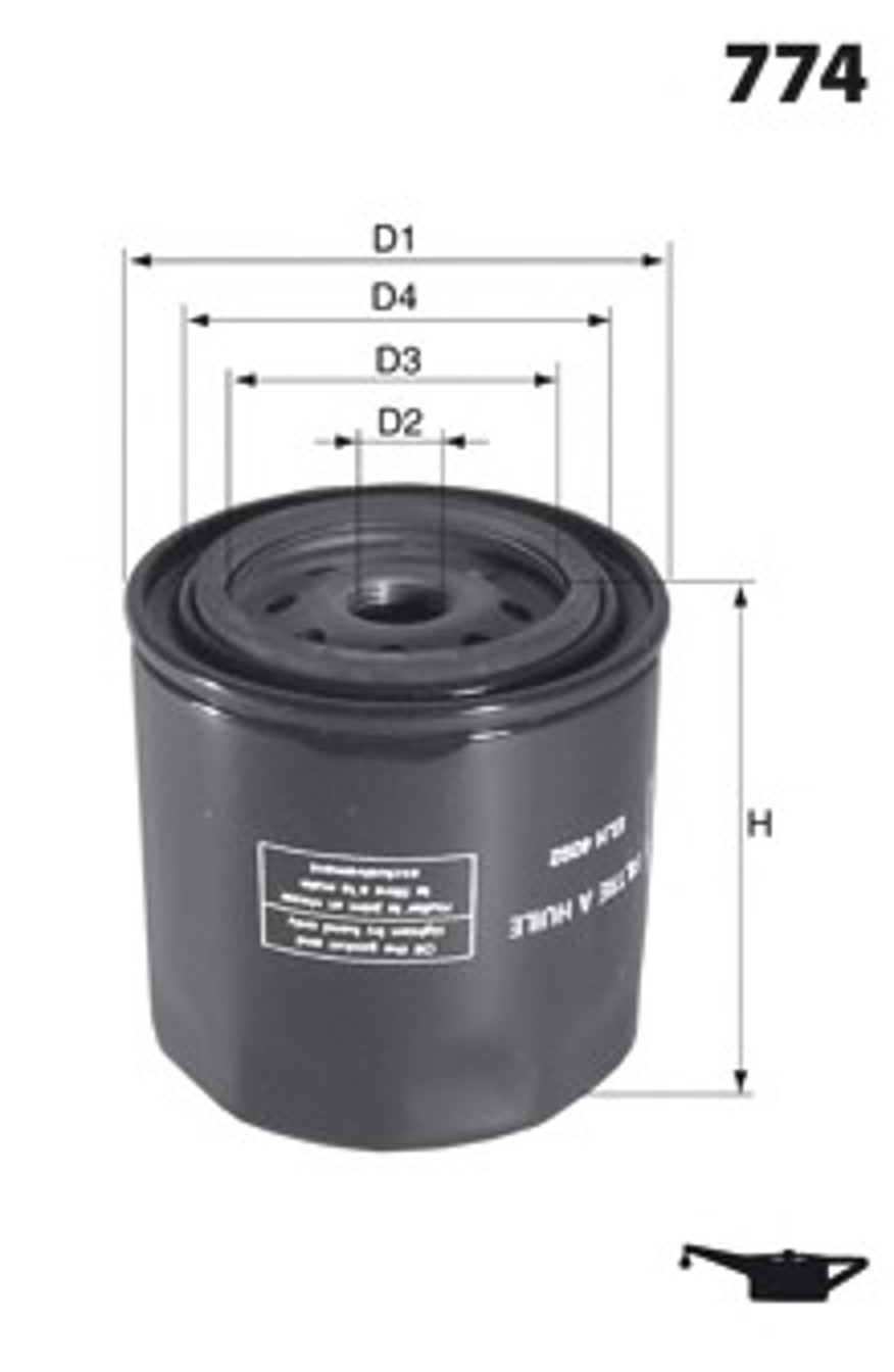 Фильтр масляный двигателя MECAFILTER ELH4114