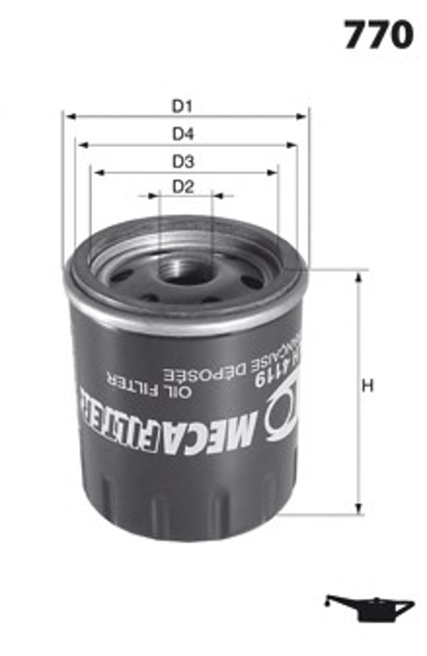 Фильтр масляный MECAFILTER ELH4120