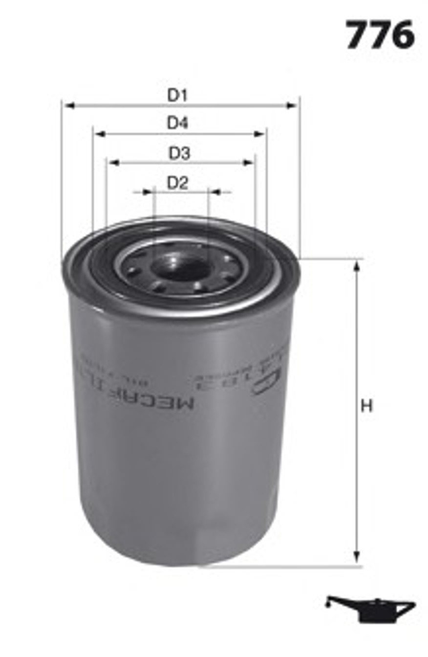 ELH4146 MECAFILTER Фильтр масляный