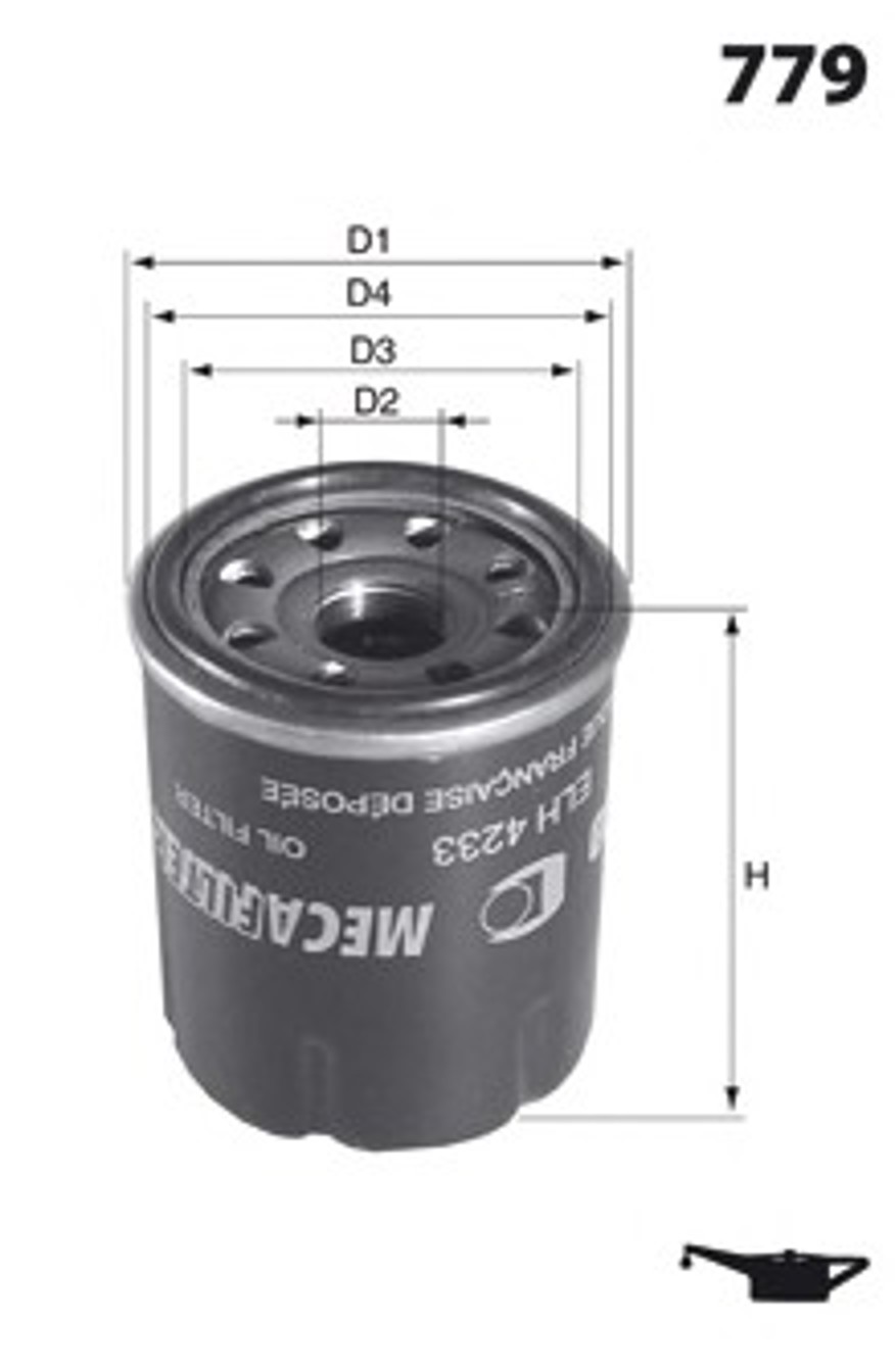 ELH4186 MECAFILTER Фильтр масляный