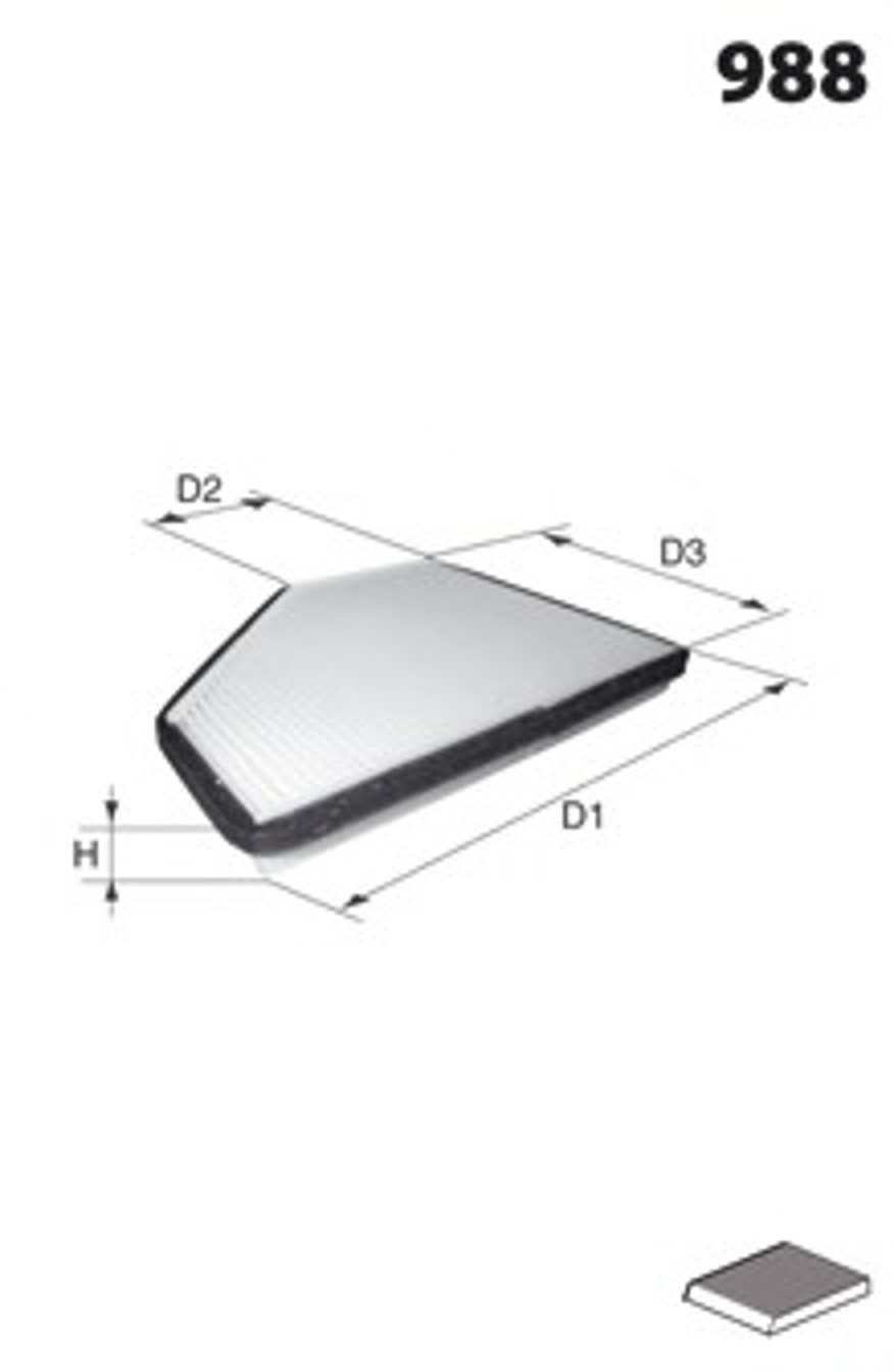 Фильтр салона MECAFILTER ELR7031