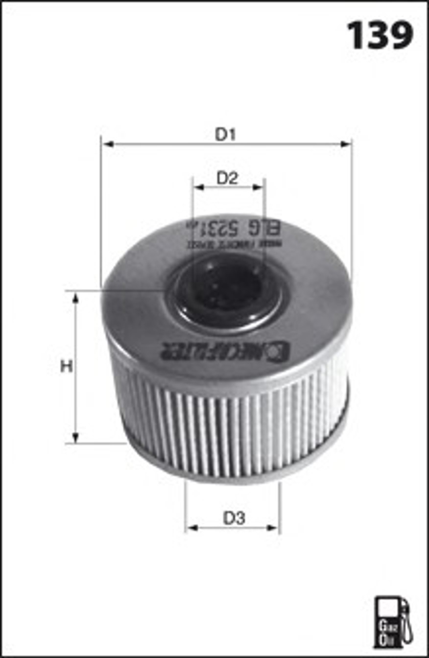 G26 MECAFILTER Фильтр топливный