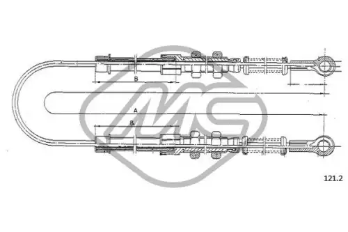 Трос ручника METALCAUCHO 81261