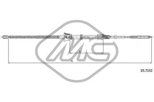 Трос ручника METALCAUCHO 83738