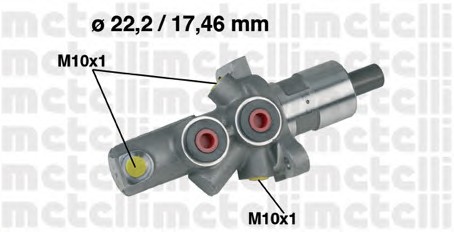 05-0175 METELLI Главный тормозной цилиндр