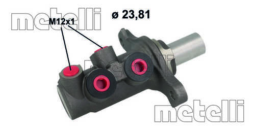 Цилиндр тормозной главный METELLI 05-1136