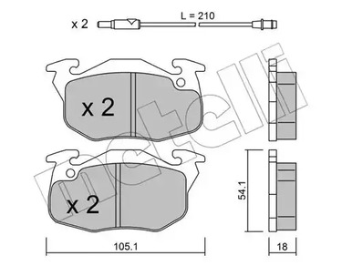 22-0037-0 METELLI Тормозные колодки