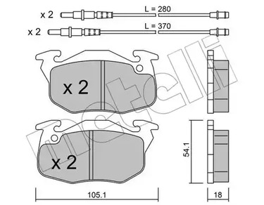 22-0037-1 METELLI Тормозные колодки