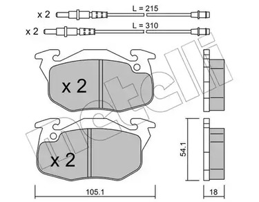 22-0037-4 METELLI Тормозные колодки