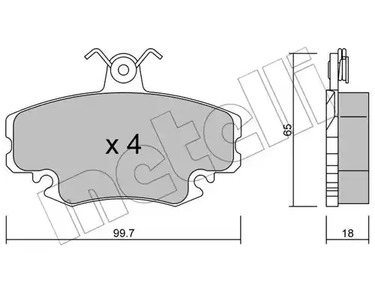 22-0120-0 METELLI Тормозные колодки