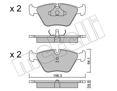 22-0122-0 METELLI Тормозные колодки