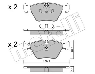 Тормозные колодки METELLI 22-0122-2