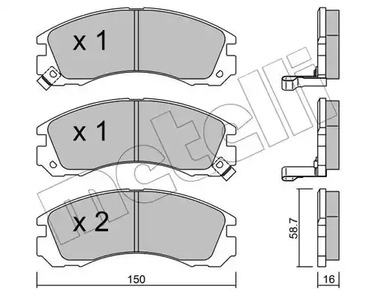 22-0134-0 METELLI Тормозные колодки