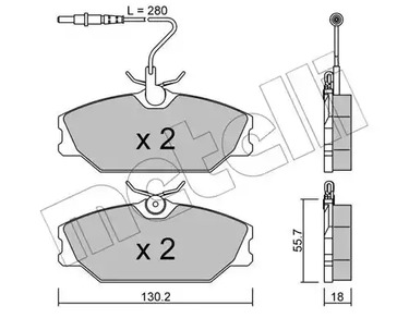 22-0142-0 METELLI Тормозные колодки