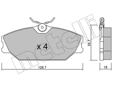 22-0142-2 METELLI Тормозные колодки