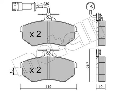 22-0148-1 METELLI Тормозные колодки