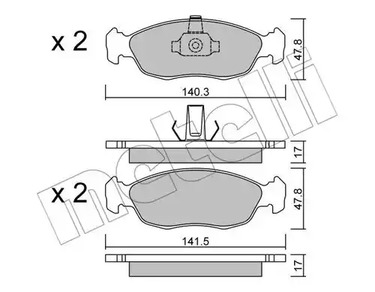 22-0156-1 METELLI Тормозные колодки