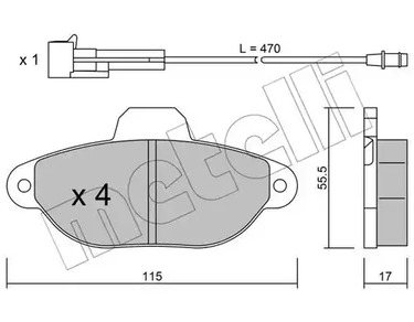 22-0159-0 METELLI Тормозные колодки