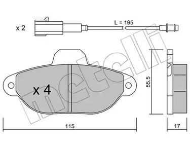 22-0159-3 METELLI Тормозные колодки