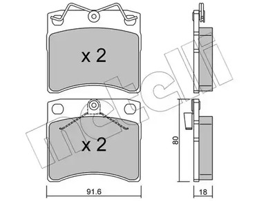 22-0163-1 METELLI Тормозные колодки