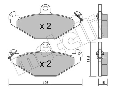 22-0165-0 METELLI Тормозные колодки