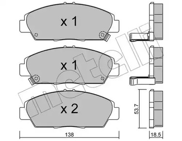 22-0172-0 METELLI Тормозные колодки