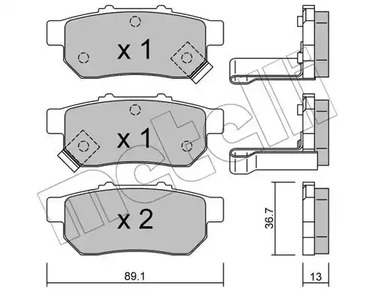 22-0176-1 METELLI Колодки тормозные дисковые