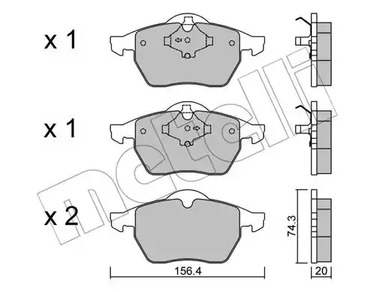 22-0181-1 METELLI Тормозные колодки