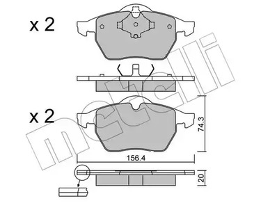 22-0181-2 METELLI Тормозные колодки