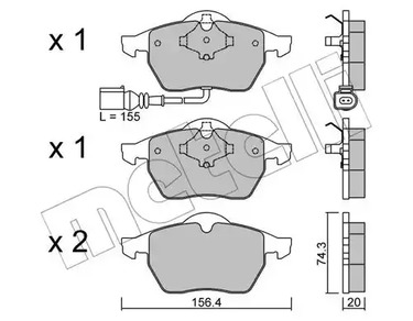 22-0181-4 METELLI Тормозные колодки