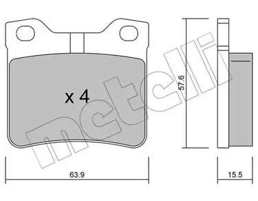 22-0192-1 METELLI Тормозные колодки