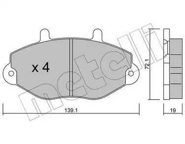 22-0195-0 METELLI Тормозные колодки