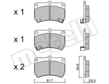 22-0196-0 METELLI Тормозные колодки