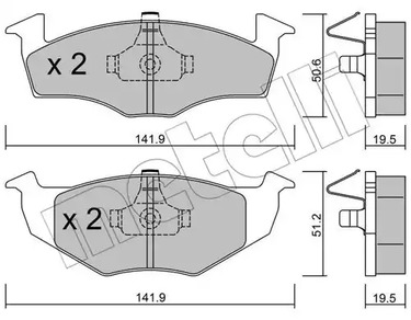 22-0206-1 METELLI Тормозные колодки