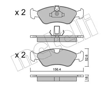 22-0208-0 METELLI Тормозные колодки