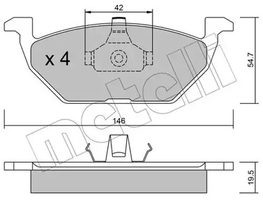 22-0211-0 METELLI Тормозные колодки