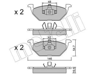 22-0211-1 METELLI Тормозные колодки