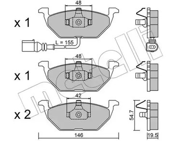 22-0211-2 METELLI Тормозные колодки