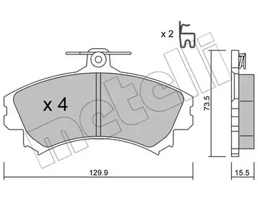 22-0216-0 METELLI Тормозные колодки