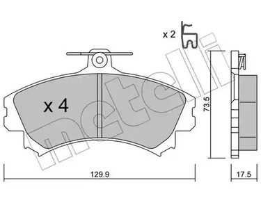 22-0216-1 METELLI Тормозные колодки