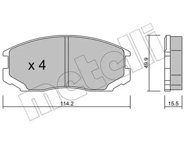 Тормозные колодки METELLI 22-0221-0