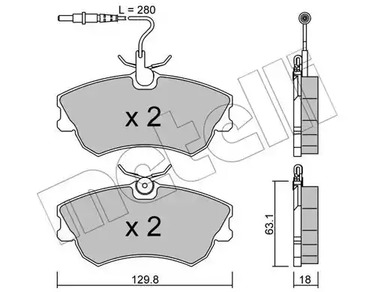 22-0222-0 METELLI Тормозные колодки