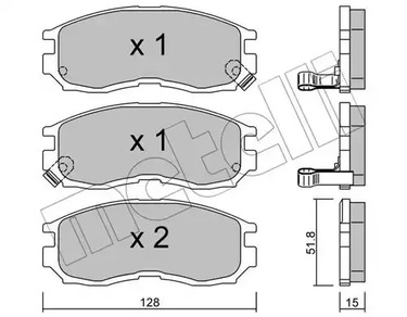 22-0224-0 METELLI Тормозные колодки