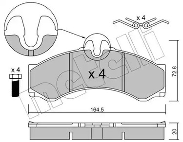 22-0262-1 METELLI Тормозные колодки