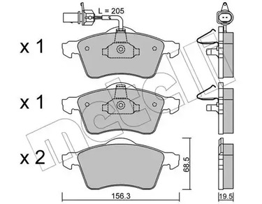 22-0263-1 METELLI Тормозные колодки